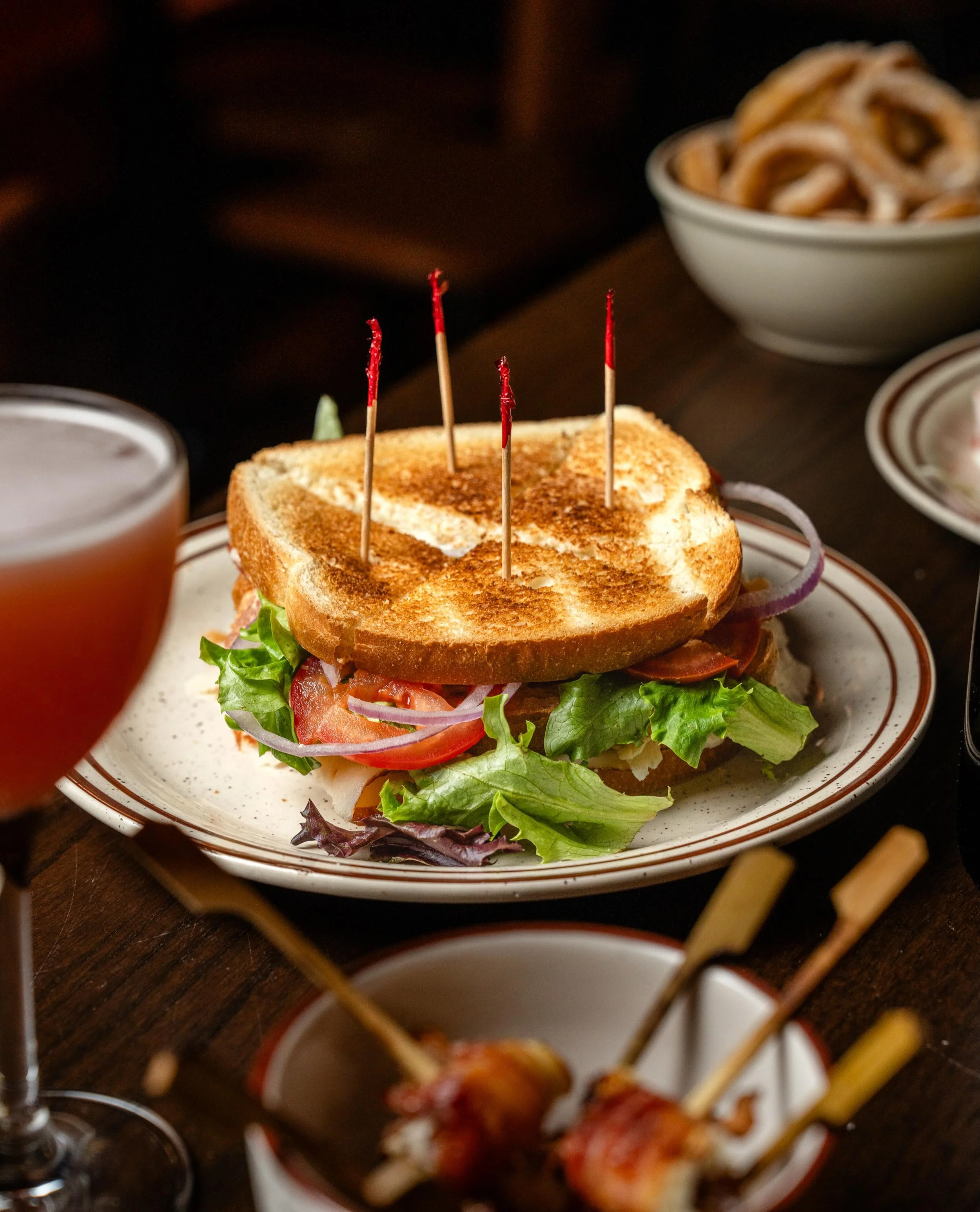 Our menu is small but mighty. 
Our Turkey Club is a classic!

#chicagococktailbar #cocktails #neighborhoodbar #westtownbar #turkeyclub
📷: @wade____hall