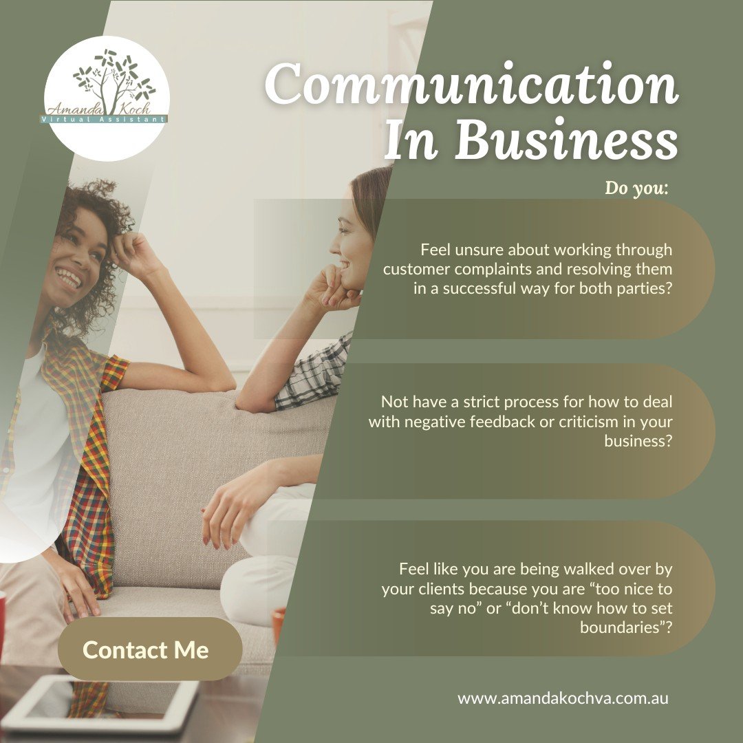 When is the best time to reach out to get some support in communication strategies in your business??

NOW!

It doesn't matter if you have been in business 6 months or 6 years getting some support on how to deal with the tricky side of communication 