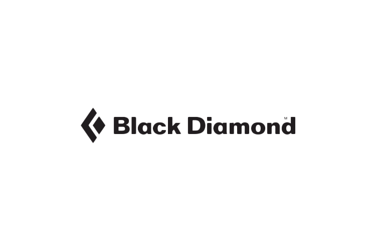 Black Diamond logo with metallic diamond symbol followed by the text 'Black Diamond' in a modern font