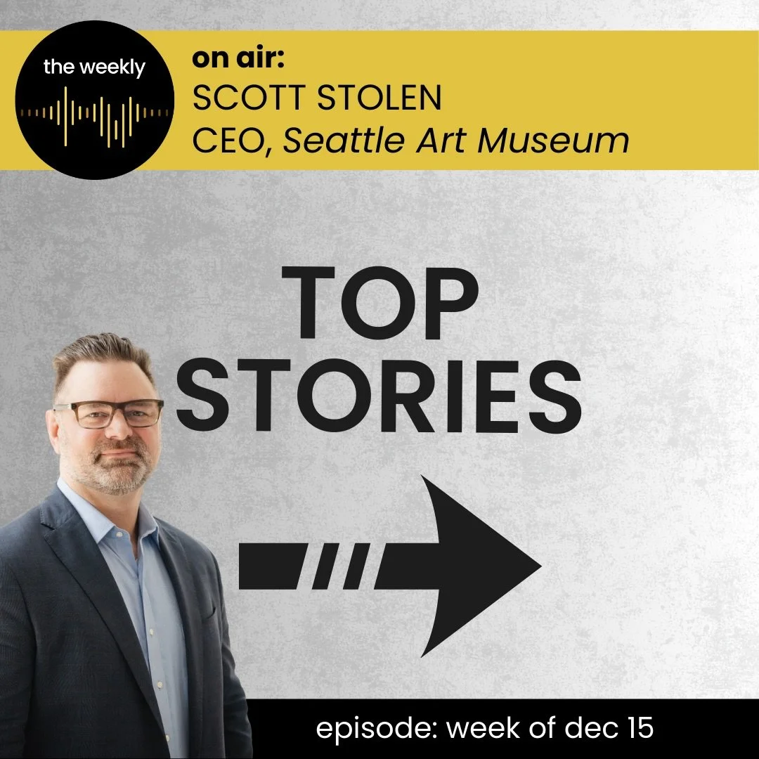 Here are the top stories covered in this latest episode with guest Scott Stulen - CEO of @seattleartmuseum 

🎙️Link in bio to listen