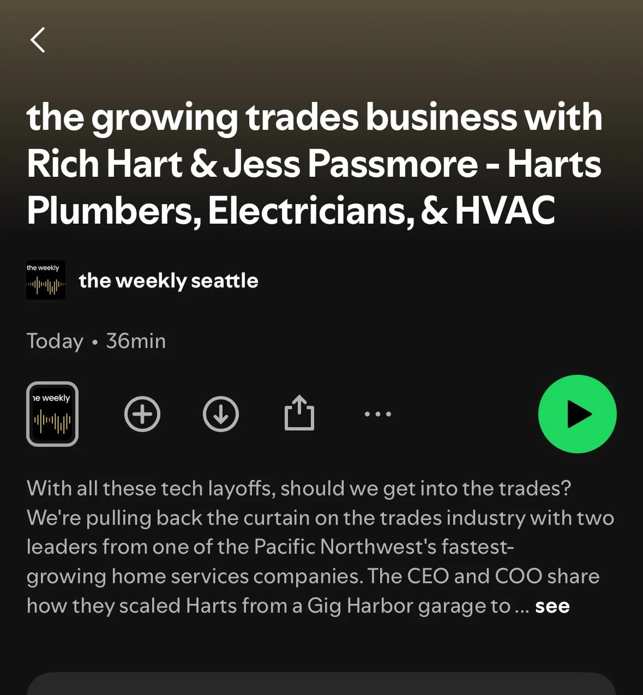 New episode all about the trade business! We&rsquo;re diving into plumbing, electrical, and HVAC!

Guests: 
Rich Hart - Owner
Jess Passmore - COO

🎙️Link in bio