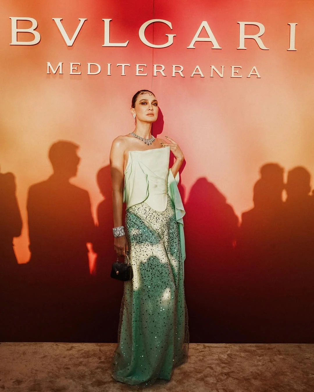 Luna Maya at Bvlgari Mediterrania Gala in Maison Baaz Couture