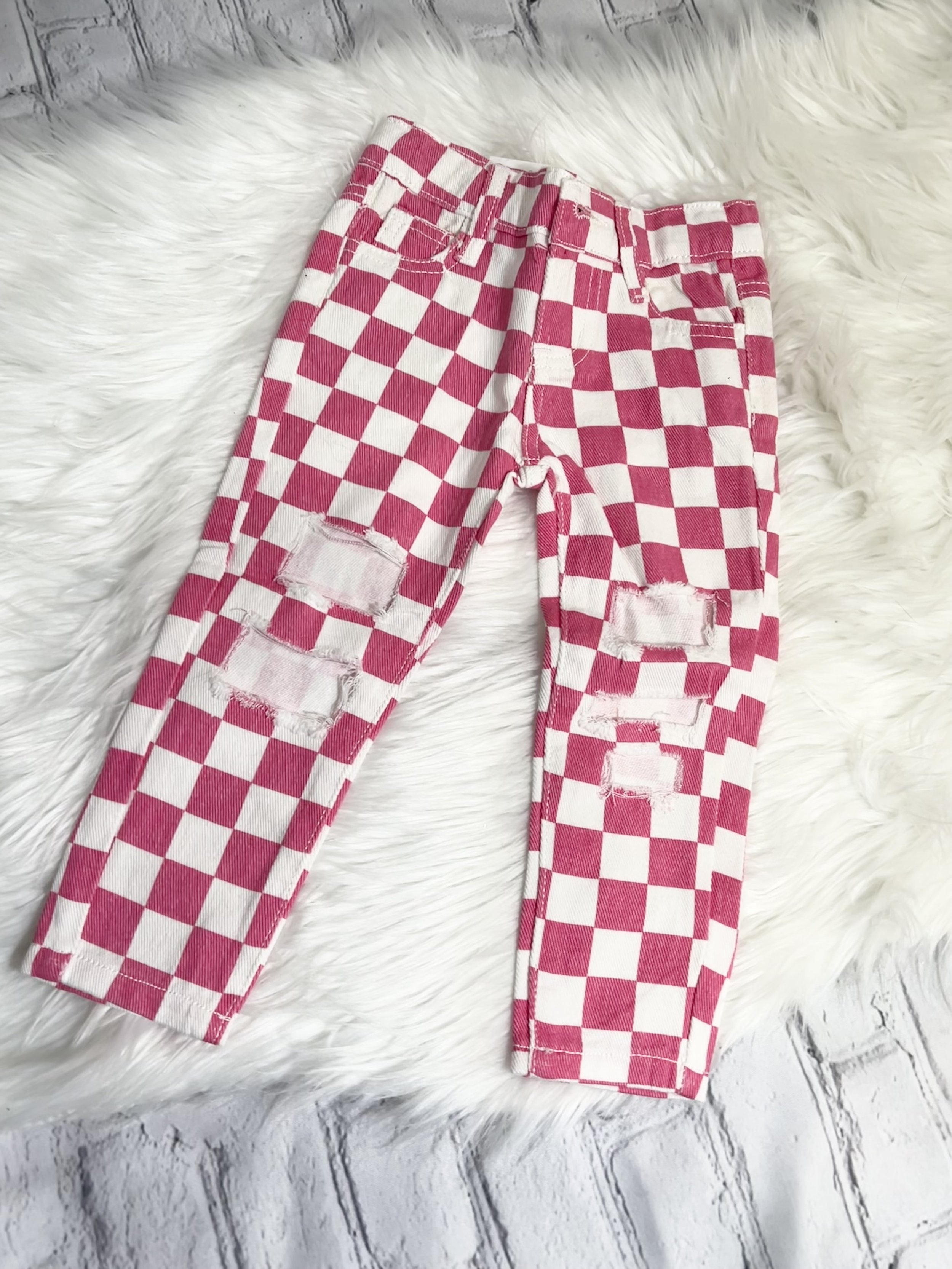 Pink Checkered Pants