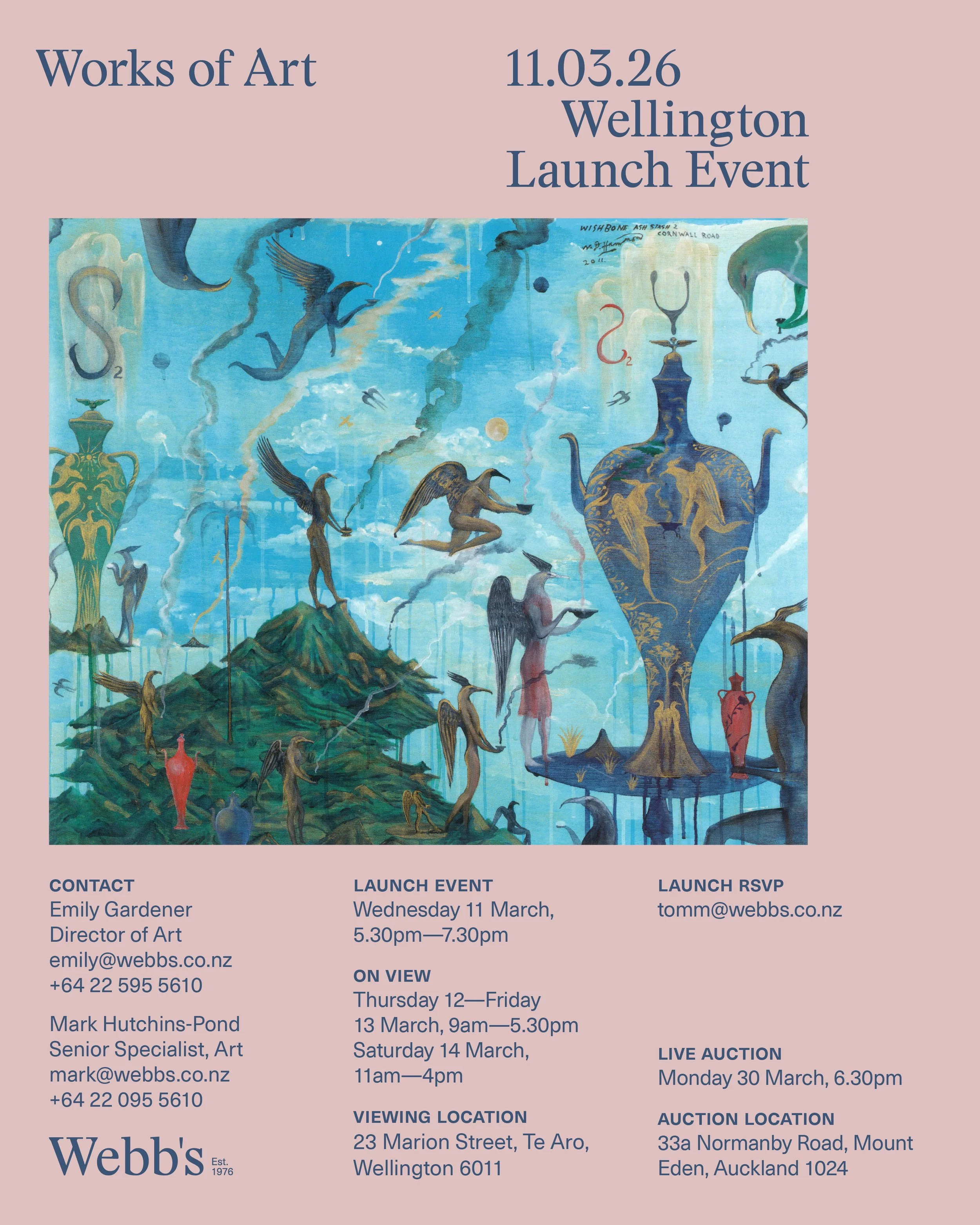 11.03.26 — Works of Art, Wellington Launch