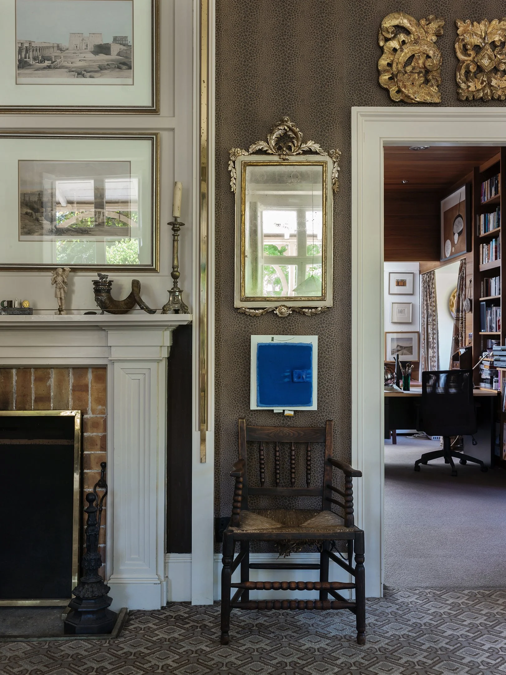 Installation view of artworks at Ōhinetahi. Photo by Jane Ussher MNZM. Lot 31. Don Peebles, Infinity, 1998, acrylic and pencil on canvas and board, 360 x 300mm. EST. $2,000—$3,000