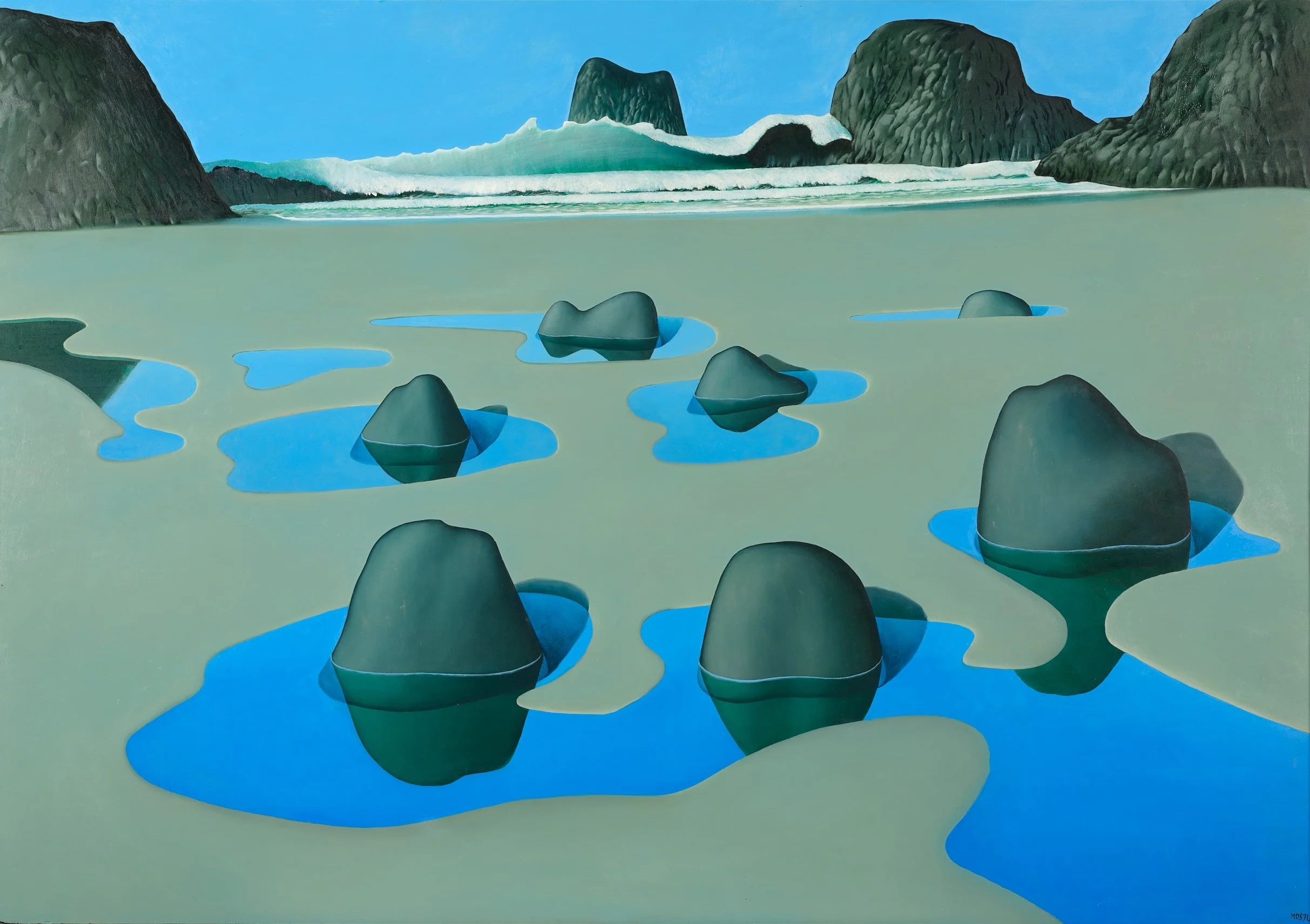 Lot 57. Michael Smither, Back Beach, 1976, oil on canvas, 1210 x 1730mm. EST. $180,000—$220,000, Webbs