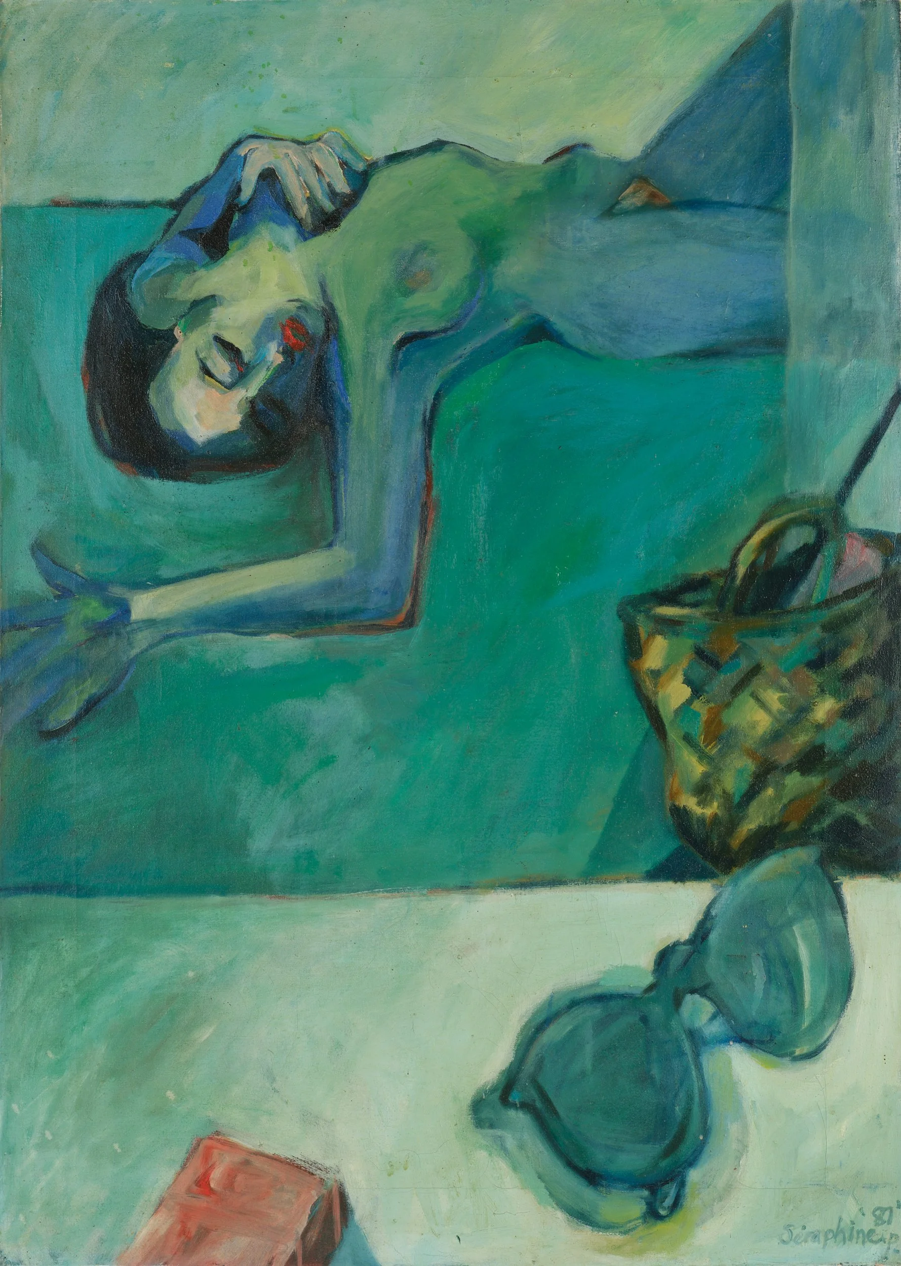 Lot 16. Séraphine Pick, untitled, 1987, oil on canvas, 1020 x 730mm. EST. $28,000—$38,000 Webbs