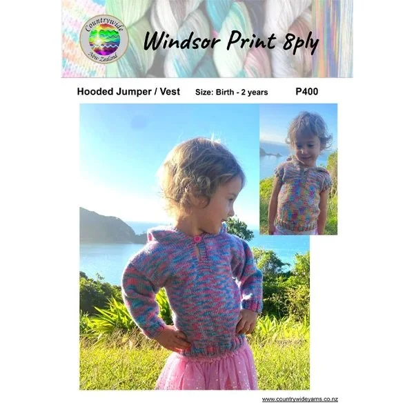 Countrywide Yarns Windsor DK Hooded Jumper/ Vest
