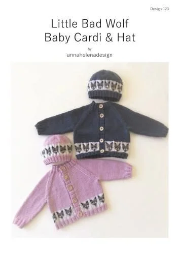 Annahelenadesign - Little Bad Wolf Baby Cardi & Hat