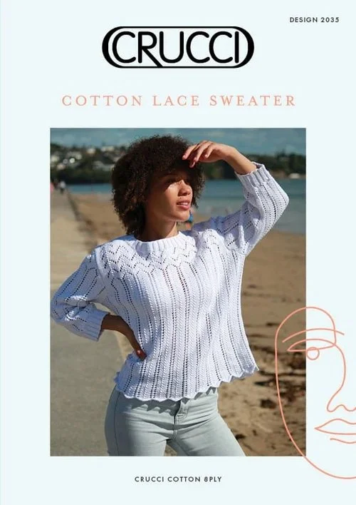 Crucci Cotton Lace Sweater
