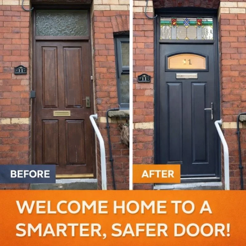 Every door has a story 🧡
This customer wanted to preserve a piece of their home&rsquo;s history by incorporating their original stained glass into a beautiful statement feature above their new front door &mdash; and we were happy to bring that visio