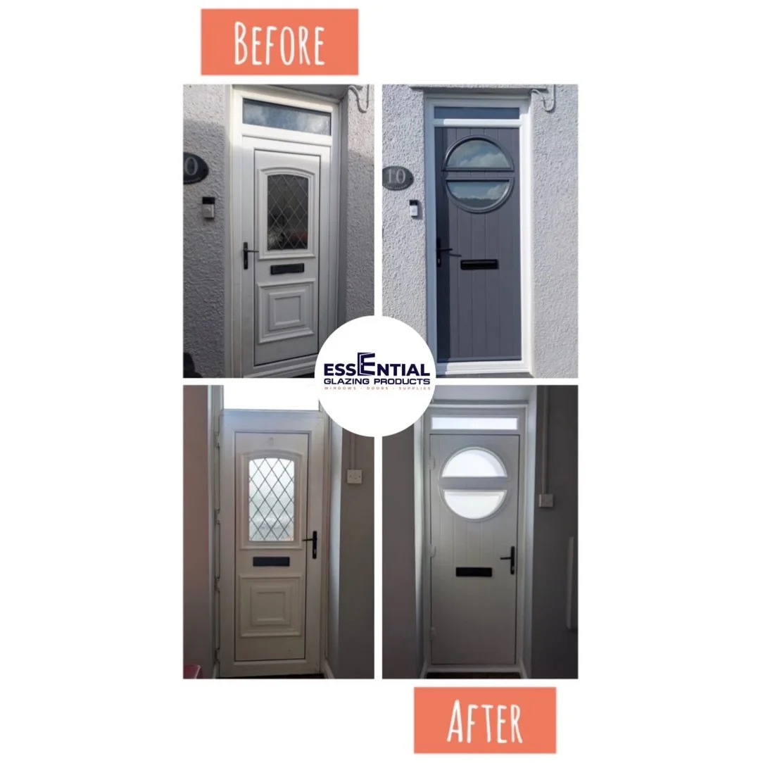 Thinking of upgrading your entrance? 🚪 Take a look at this stunning inside &amp; out transformation!

📞 Call: 07878 090434 | 01495 825934
📧 Email: info@essentialglazingproducts.co.uk
🌍 Website : www.essentialglazingproducts.co.uk

Or pop into our