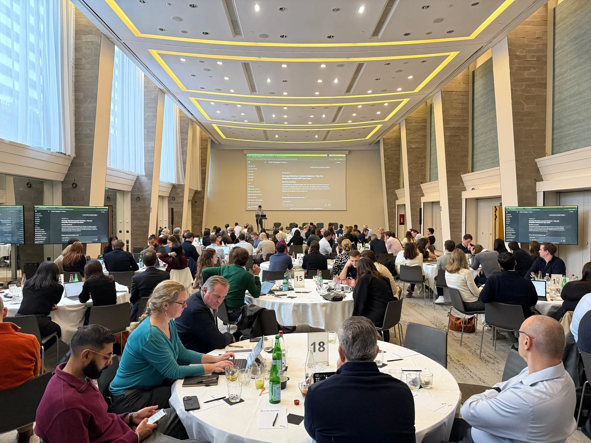 AI training workshop for professional services employees in London office