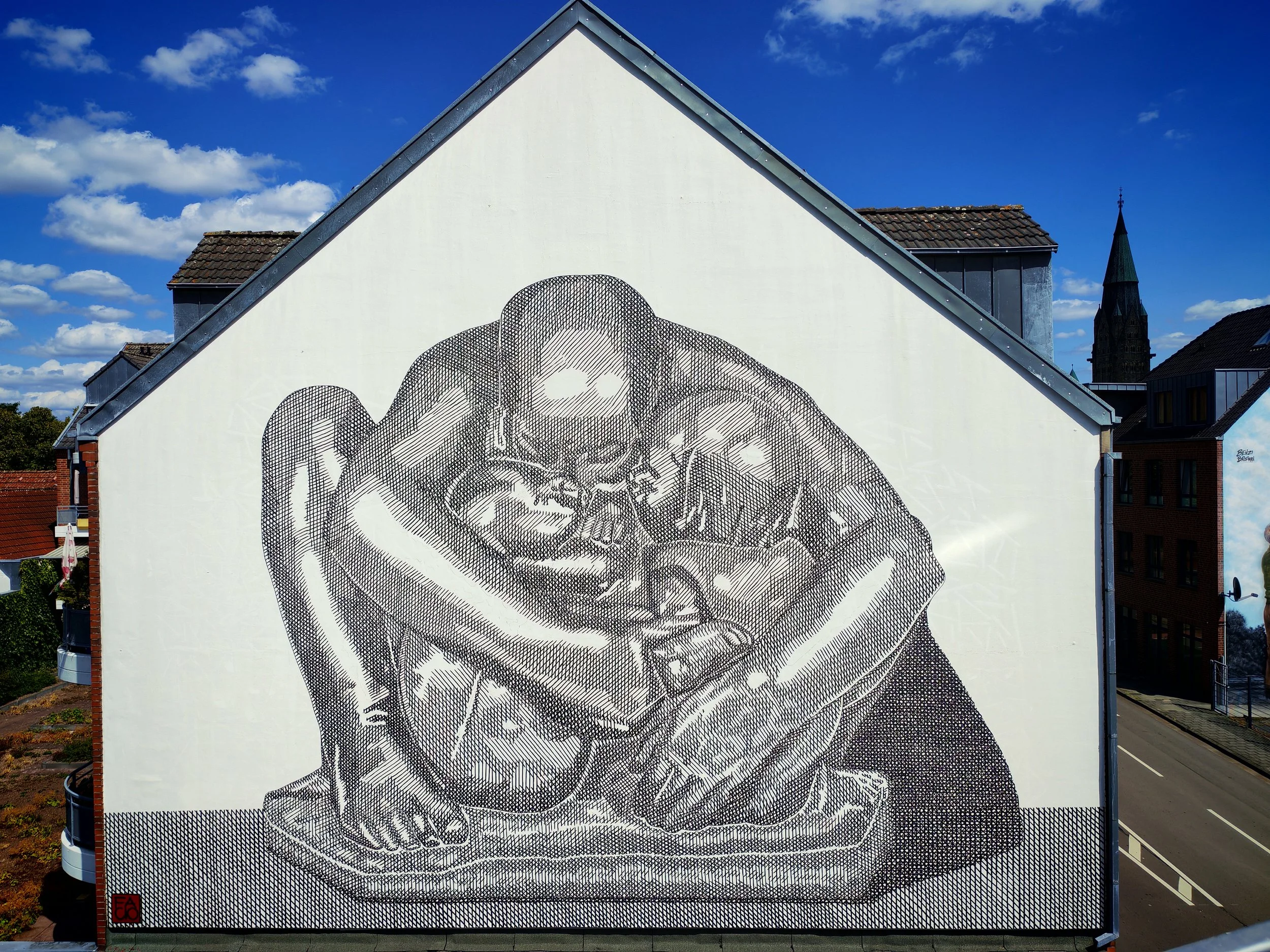 Facio “Mutter mit zwei Kindern“ nach Käthe Kollwitz: