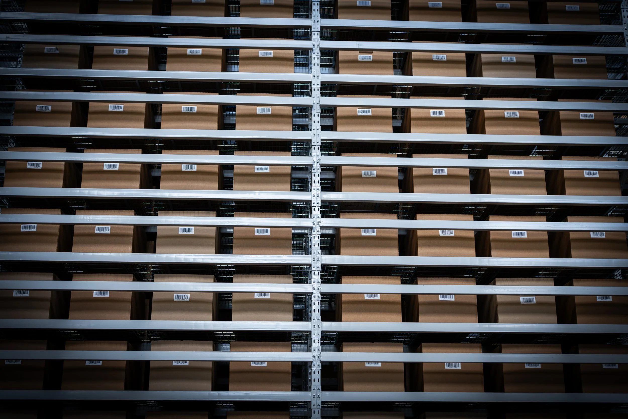 Close up of a clean and synchronized automation system to deliver the most accurate and rapid picking/dispatch system.