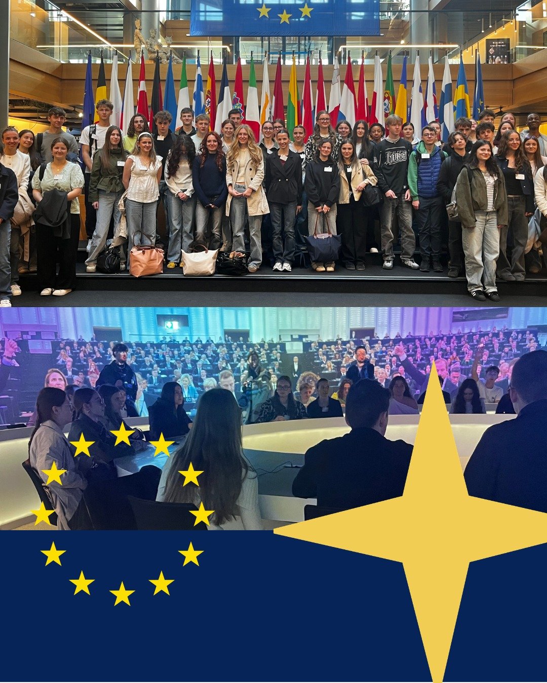 Le mercredi 08 avril, les &eacute;l&egrave;ves de 1&egrave;re et Terminale sp&eacute;cialit&eacute;s SES et HGGSP ont eu l&rsquo;opportunit&eacute; de se rendre &agrave; Strasbourg pour une immersion au c&oelig;ur des institutions europ&eacute;ennes.