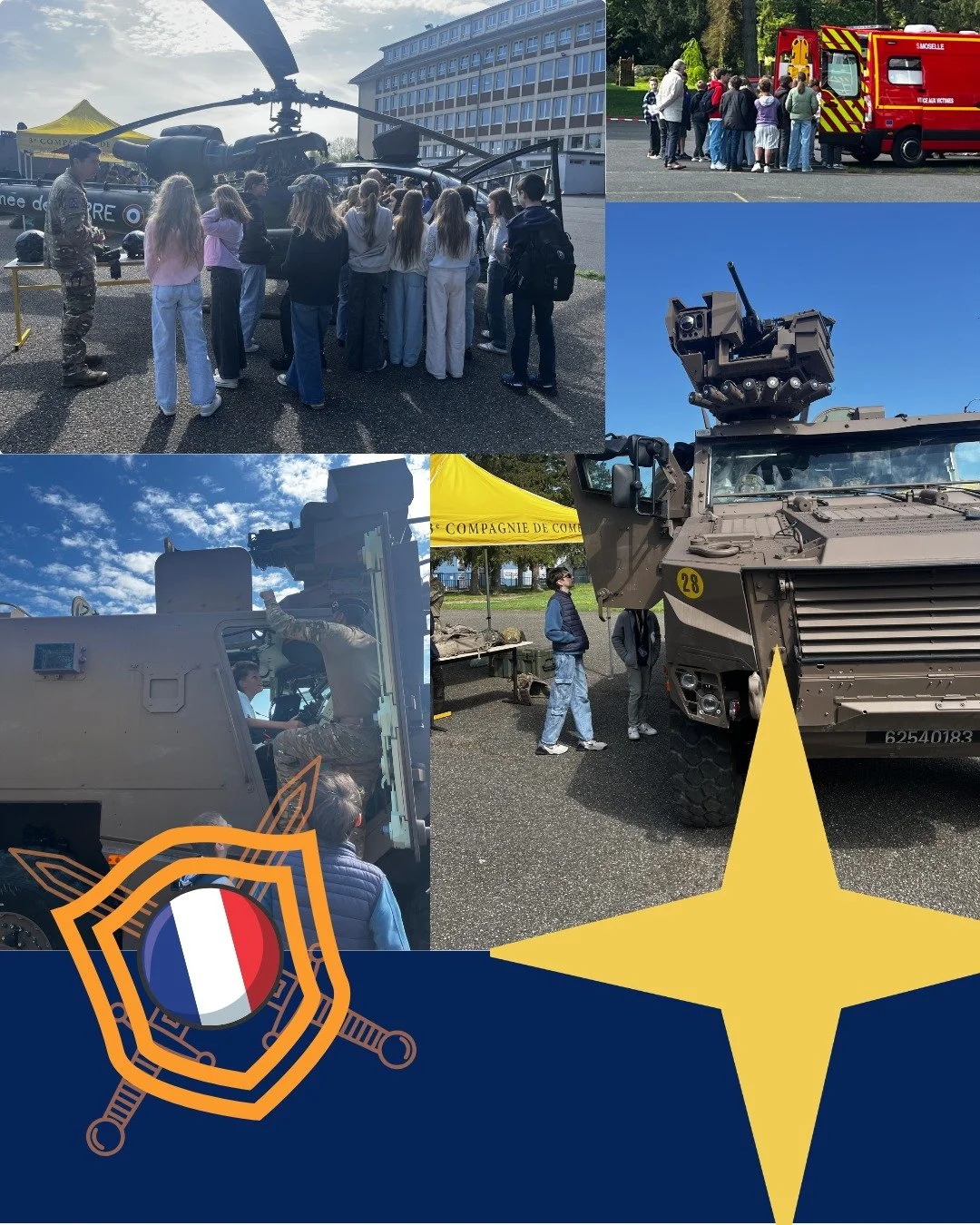 🚁 Journ&eacute;e d&eacute;fense et citoyennet&eacute; 🇫🇷

Ce matin, tous les &eacute;l&egrave;ves se sont rassembl&eacute;s pour lancer officiellement l&rsquo;&eacute;v&eacute;nement, marqu&eacute; par l&rsquo;atterrissage impressionnant de l&rsqu