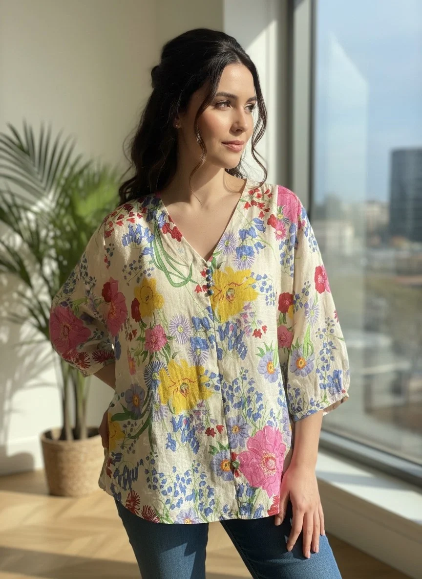 Spring Floral  Blouse