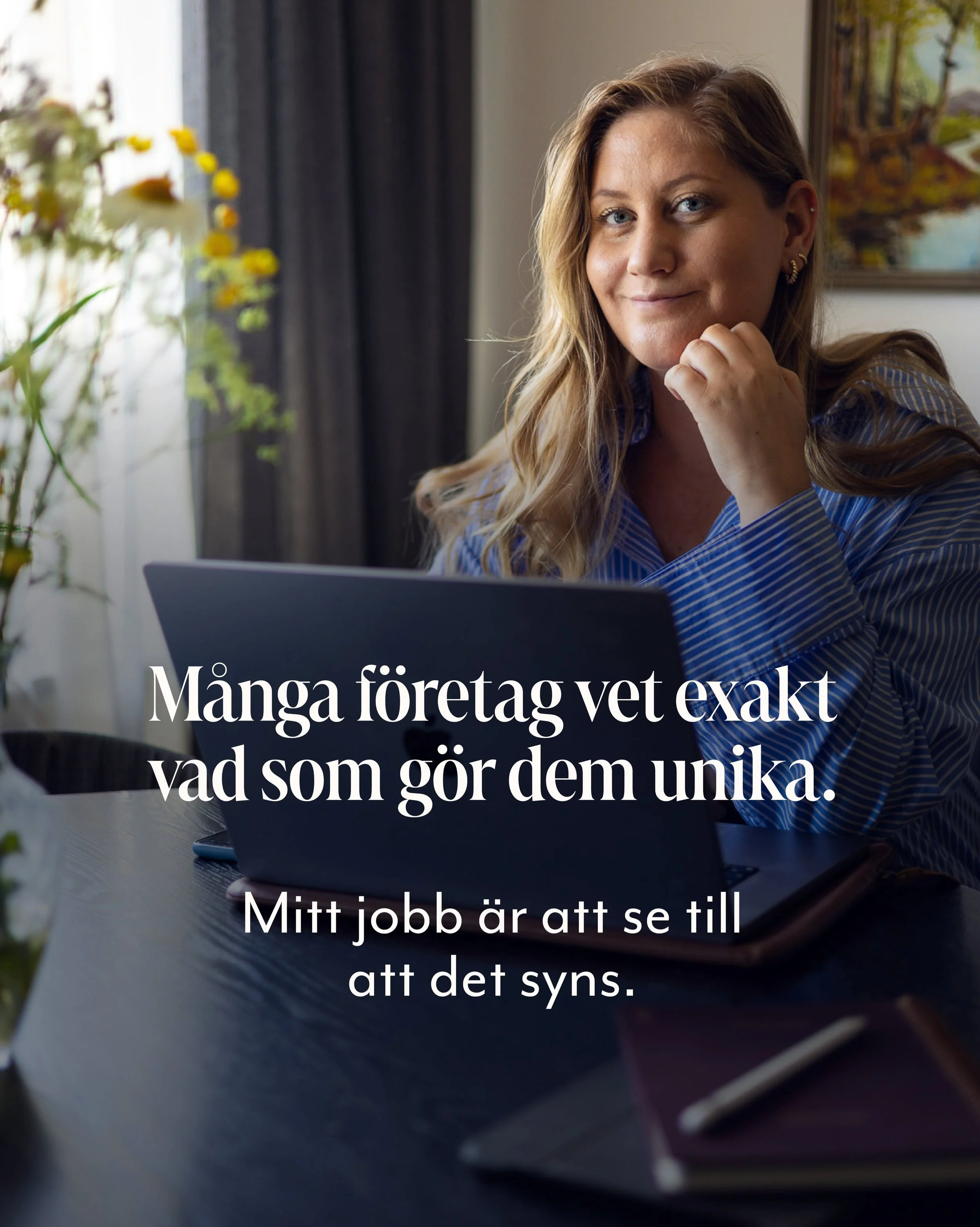 M&aring;nga f&ouml;retag vet exakt vad som g&ouml;r dem unika. De vet varf&ouml;r kunder v&auml;ljer dem, vad de st&aring;r f&ouml;r och vilken k&auml;nsla de vill f&ouml;rmedla.

Utmaningen &auml;r att f&aring; det att synas.

En visuell identitet &