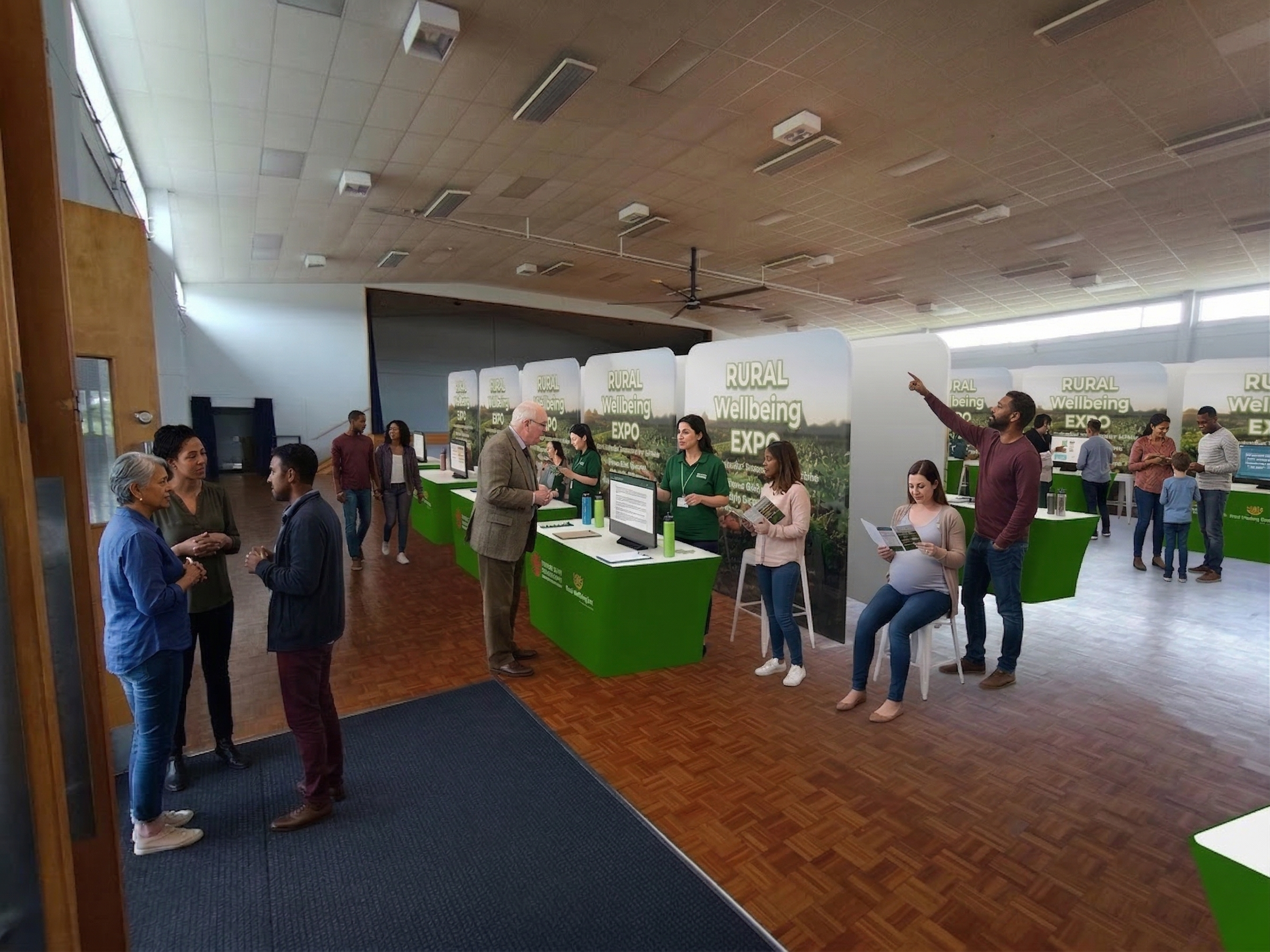 Community-focused Rural Wellbeing Expo 2026 in Pukekohe, NZ – supporting the physical and mental health of growers, farm workers, and rural families. Features exhibition tables, health screenings, counselling, and culturally inclusive services in mul