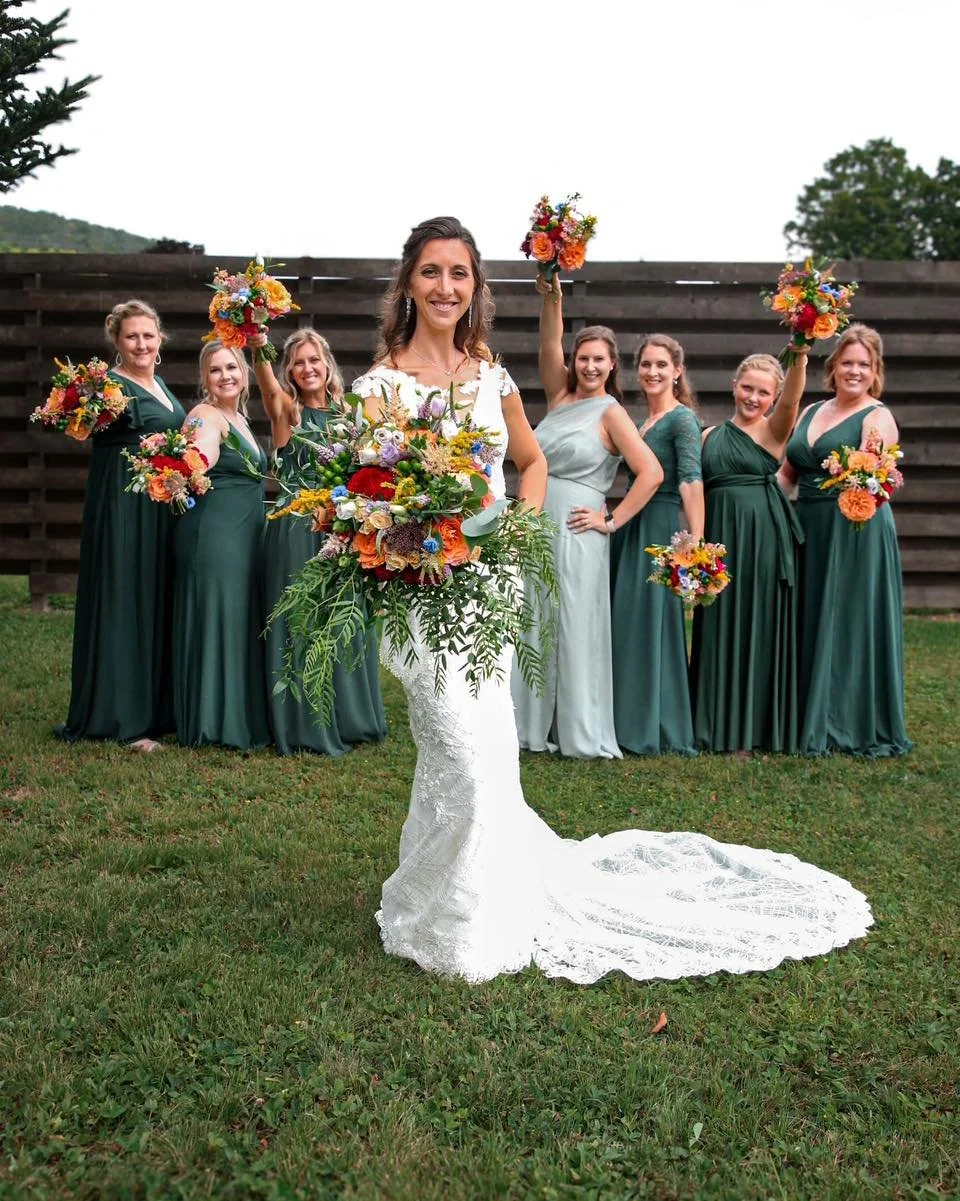 Bright and colorful was all I wanted. Yes I did my own flowers. Yes it was absolutely worth it.