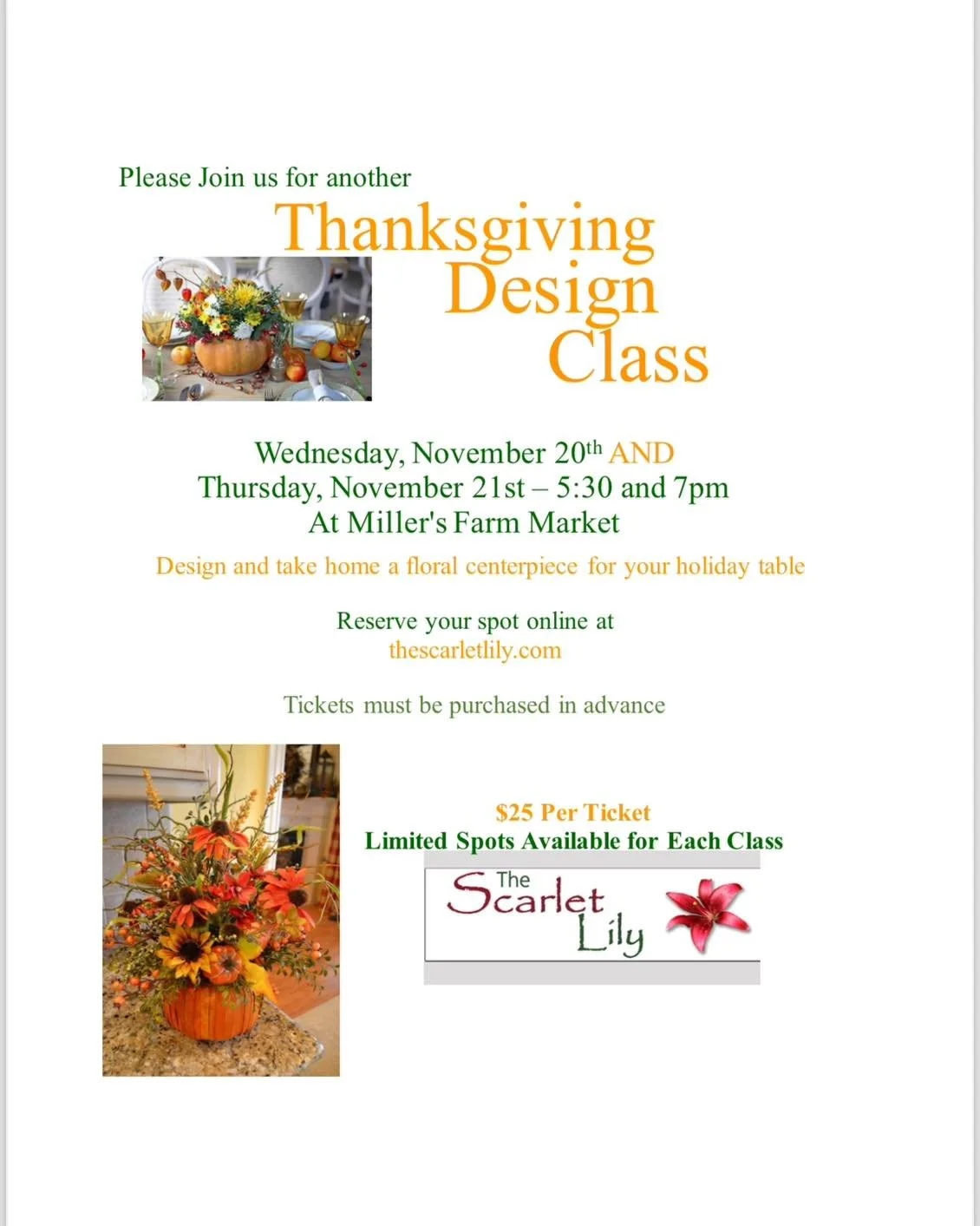 Two more weeks to sign up! Find all available tickets at thescarletlily.com.