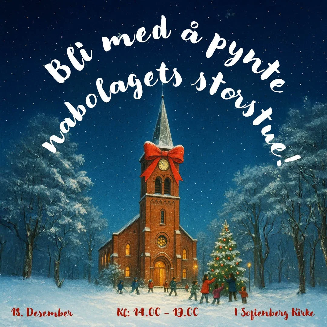 Pynting av storstua for alle i nabolaget!