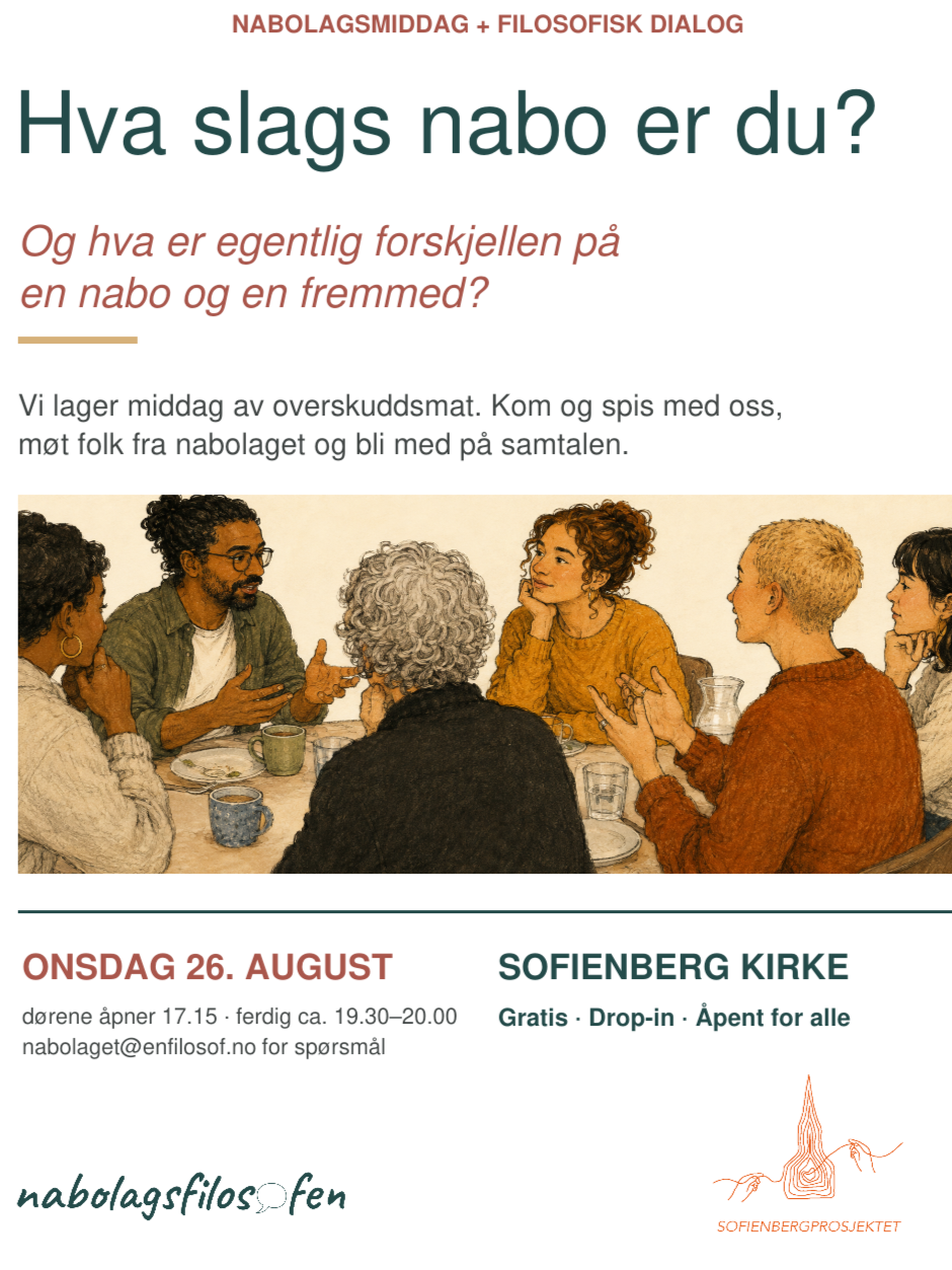 Nabolagsmiddag og filosofisk dialog
