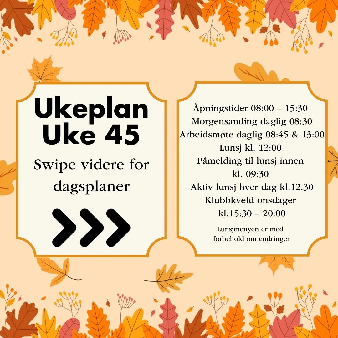 Uke 45 er allerede i gang. H&aring;per vi ses! ✨