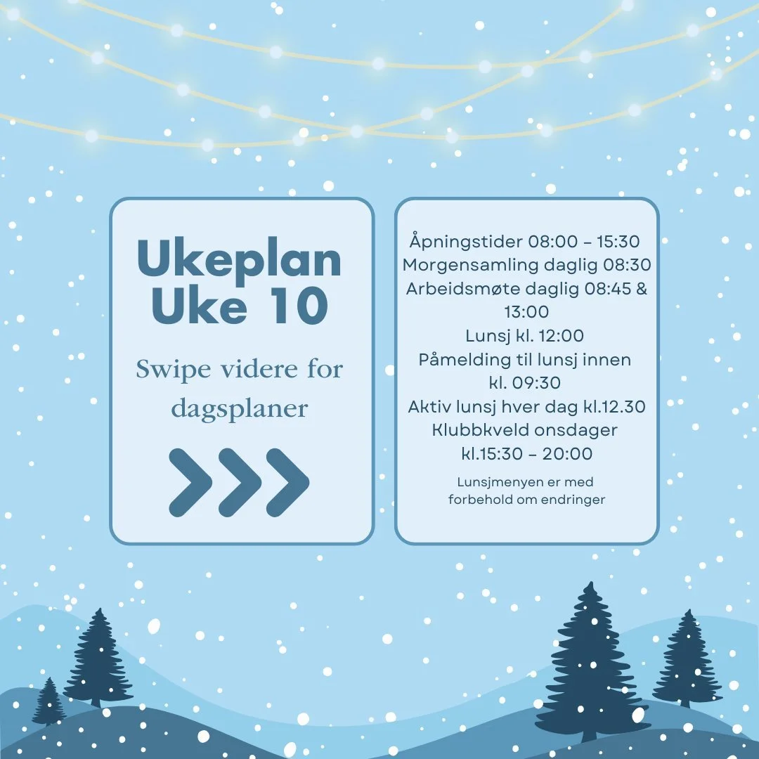 Velkommen til f&oslash;rste uken i mars! 
☀️Sola begynner &aring; varme og vi skal ha vinteraktivitetsdag p&aring; fredag. Da stenger vi huset og reiser til Ringkollen!🎿⛷️

#fontenehus #fontenehuseth&oslash;nefoss #psykiskhelse #h&oslash;nefoss #rin