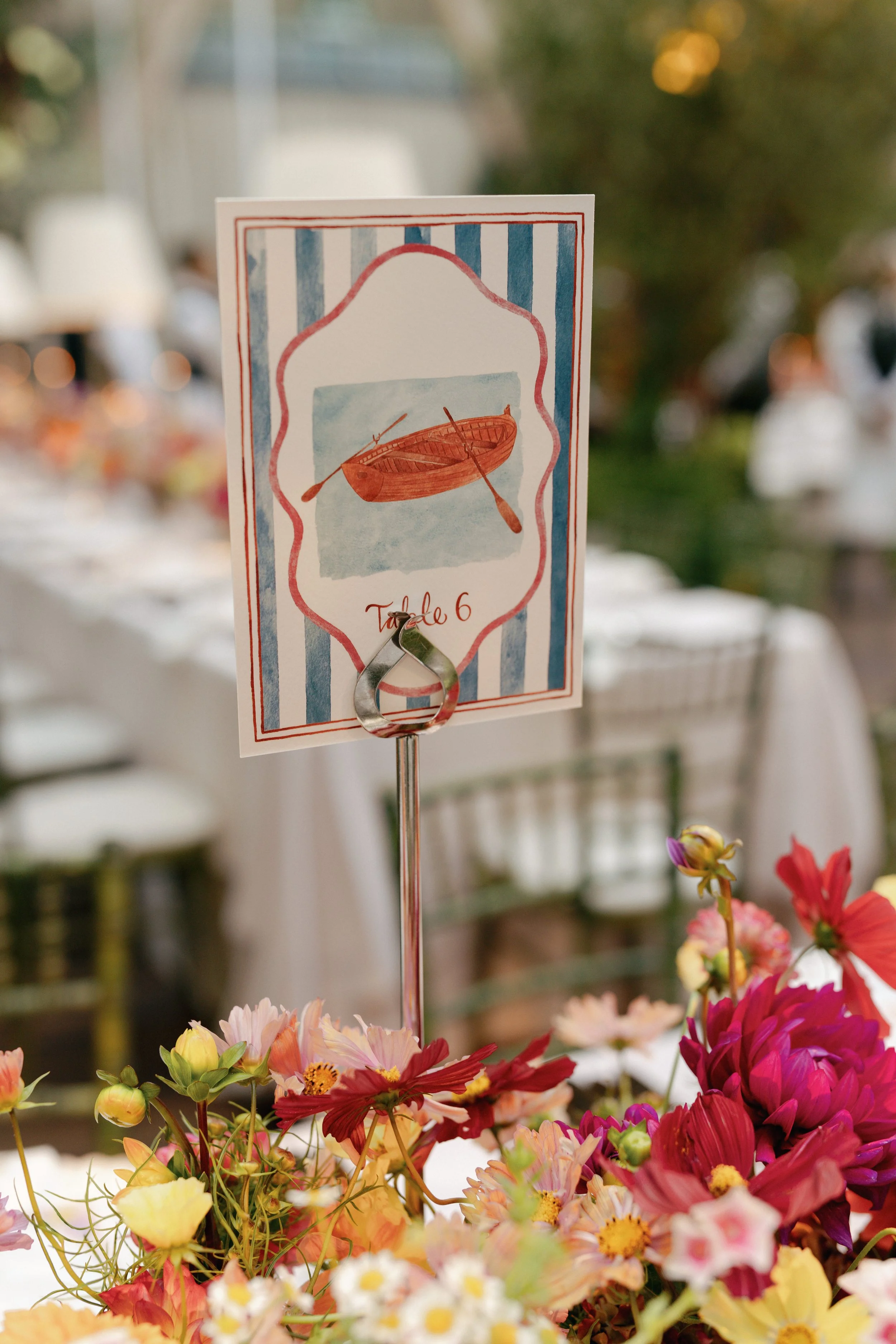 custom illustrated table numbers
