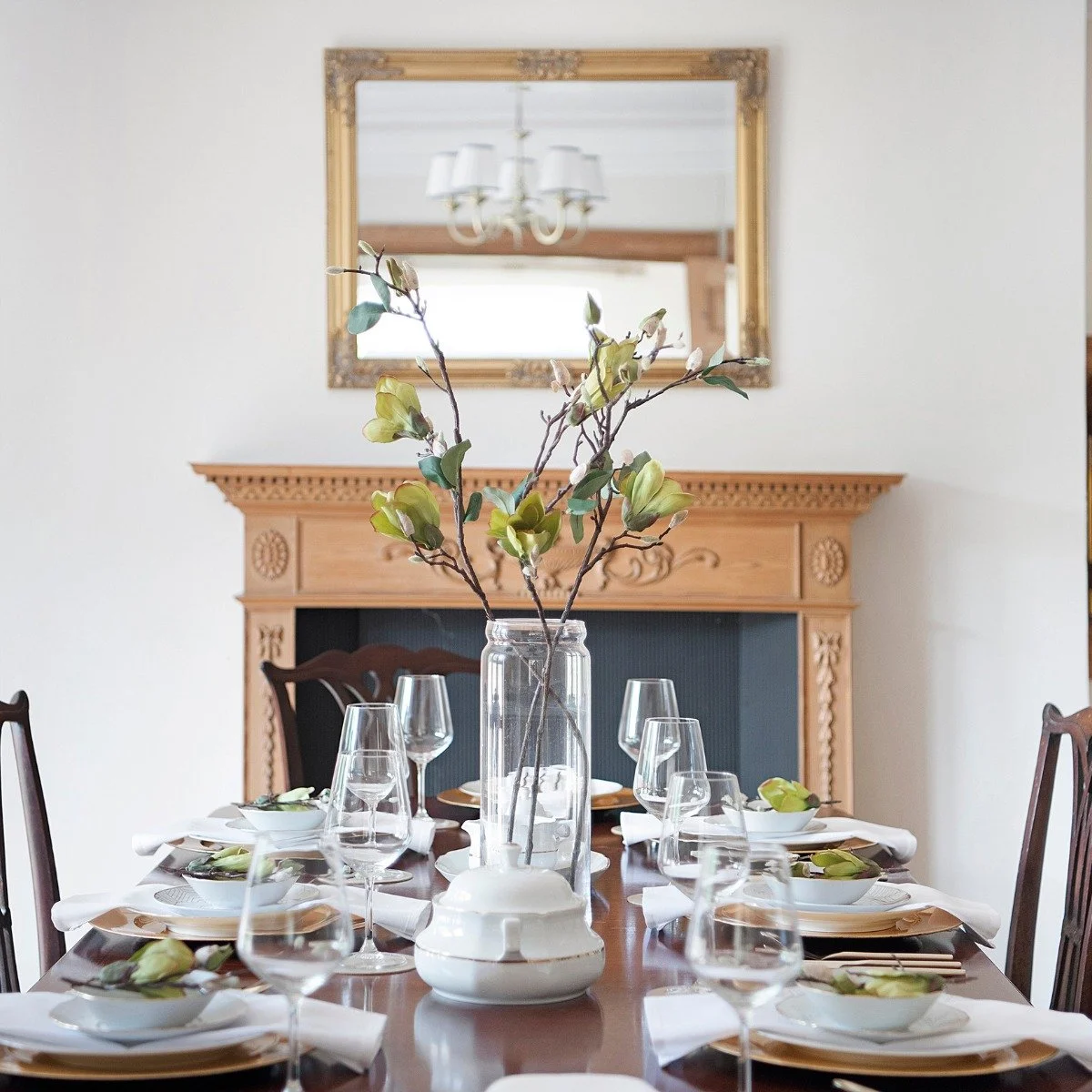 Laying the Table

Generally I am not a huge fan of a formally laid table when staging a property.

It doesn&rsquo;t feel very real and I think it can be a bit over the top.

However a formal dining room in a grand country property &ndash; it needed j