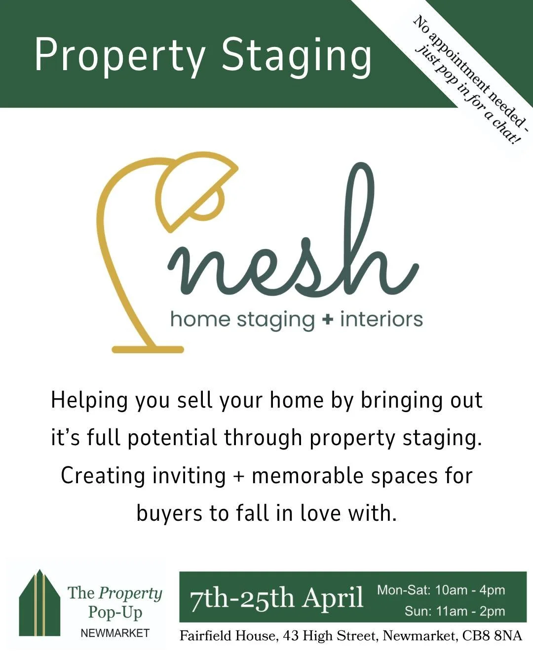 Newmarket Property Pop Up Shop

Your local property experts &mdash; all under one roof!

From staging your home to securing a mortgage or reducing your utility bills, we&rsquo;ve got you covered.

Come visit our pop-up shop in Newmarket and see how w