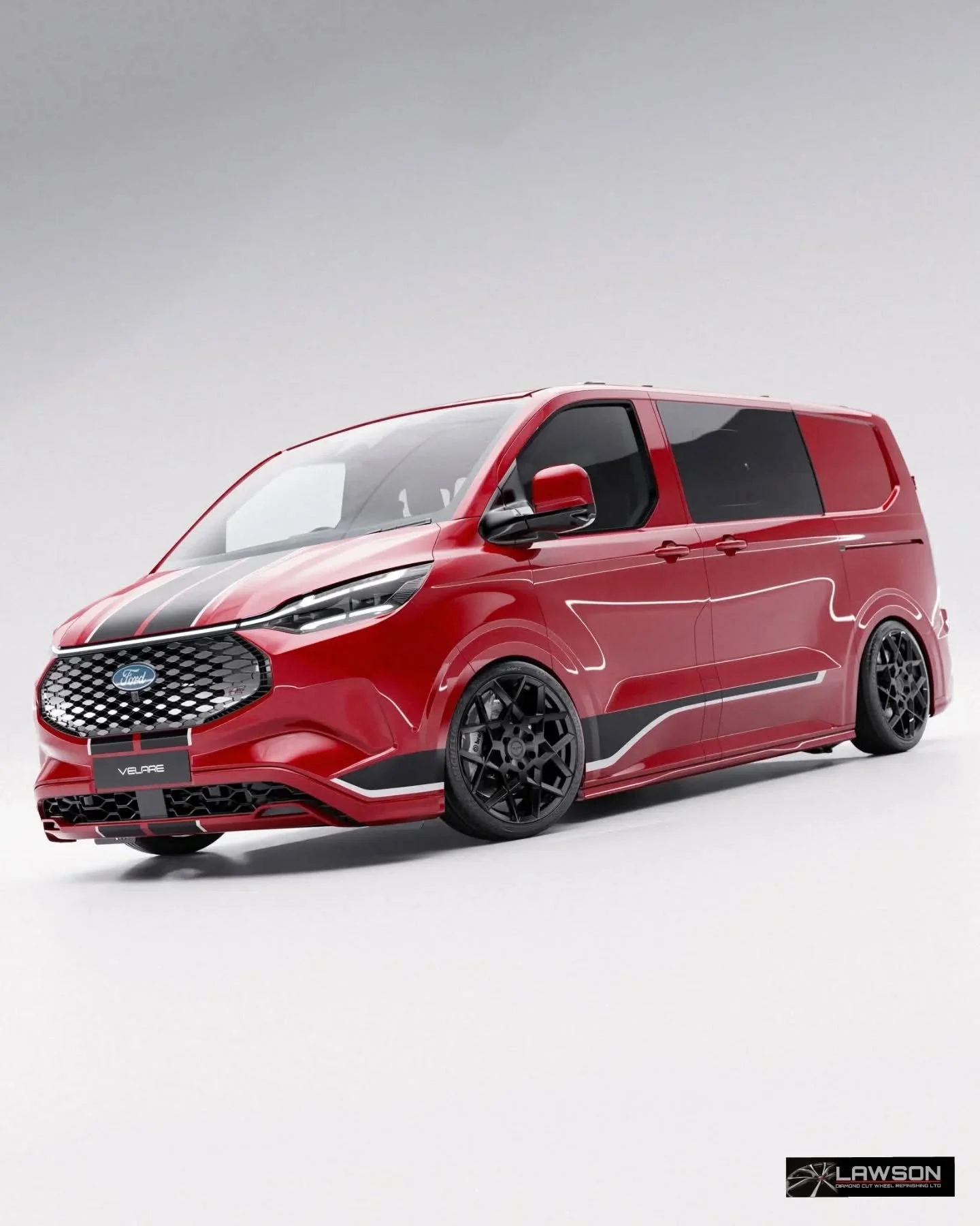 The 6-stud commercial wheel design created by Velare for the new Ford Transit Custom and VW Transporter T7, the Velare VLR-6X is a fresh new alloy wheel design with a load rating of 1250kg and is available in a range of premium finishes.

Available n
