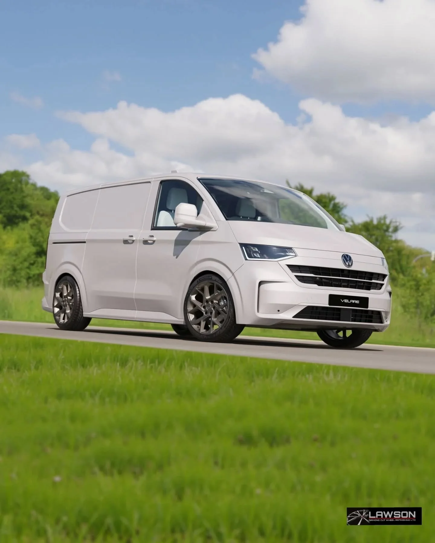 Buying a new VW Transporter or Ford Transit Custom?
Either way you cannot go wrong with the Velare VLR-6S, the 6-Stud Commercial alloy wheel crafted for greatness, pictured in Satin Bronze they are the perfect wheel setup for both the New Ford Transi