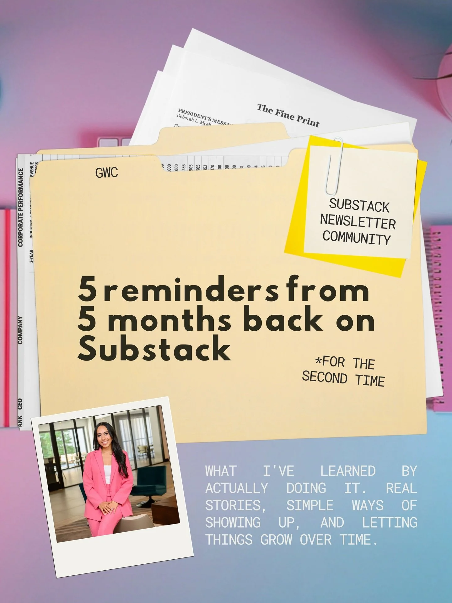 🎉It&rsquo;s official! I&rsquo;ve been back on @substack writing for @communitymadebygwc for 5 months and I haven&rsquo;t felt THIS inspired in a while. So today I&rsquo;m sharing 5 reminders/tips with you especially if you&rsquo;re new to #substack 