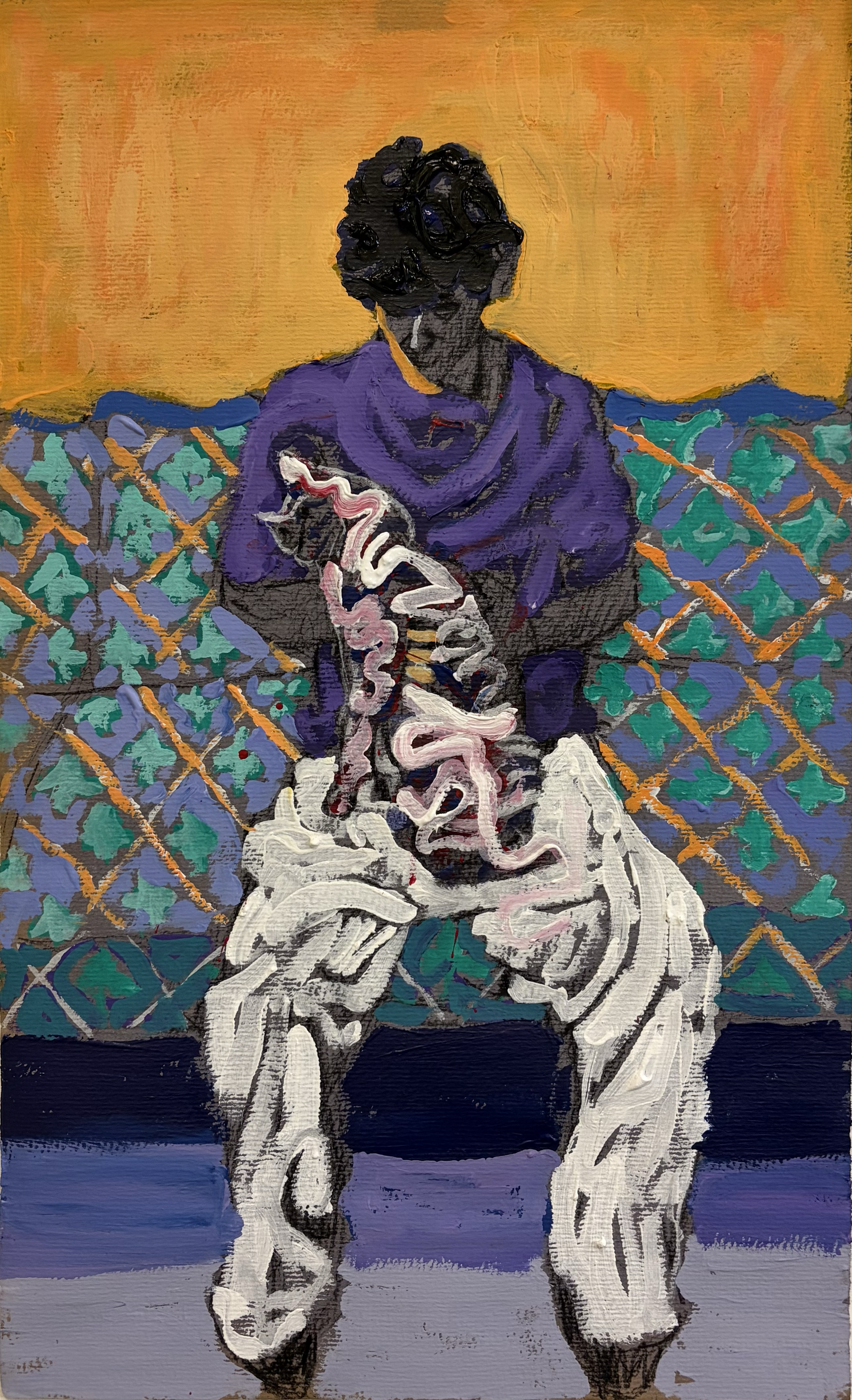 No Title, 50 x 30 cm, Mixed media on paper, 2026