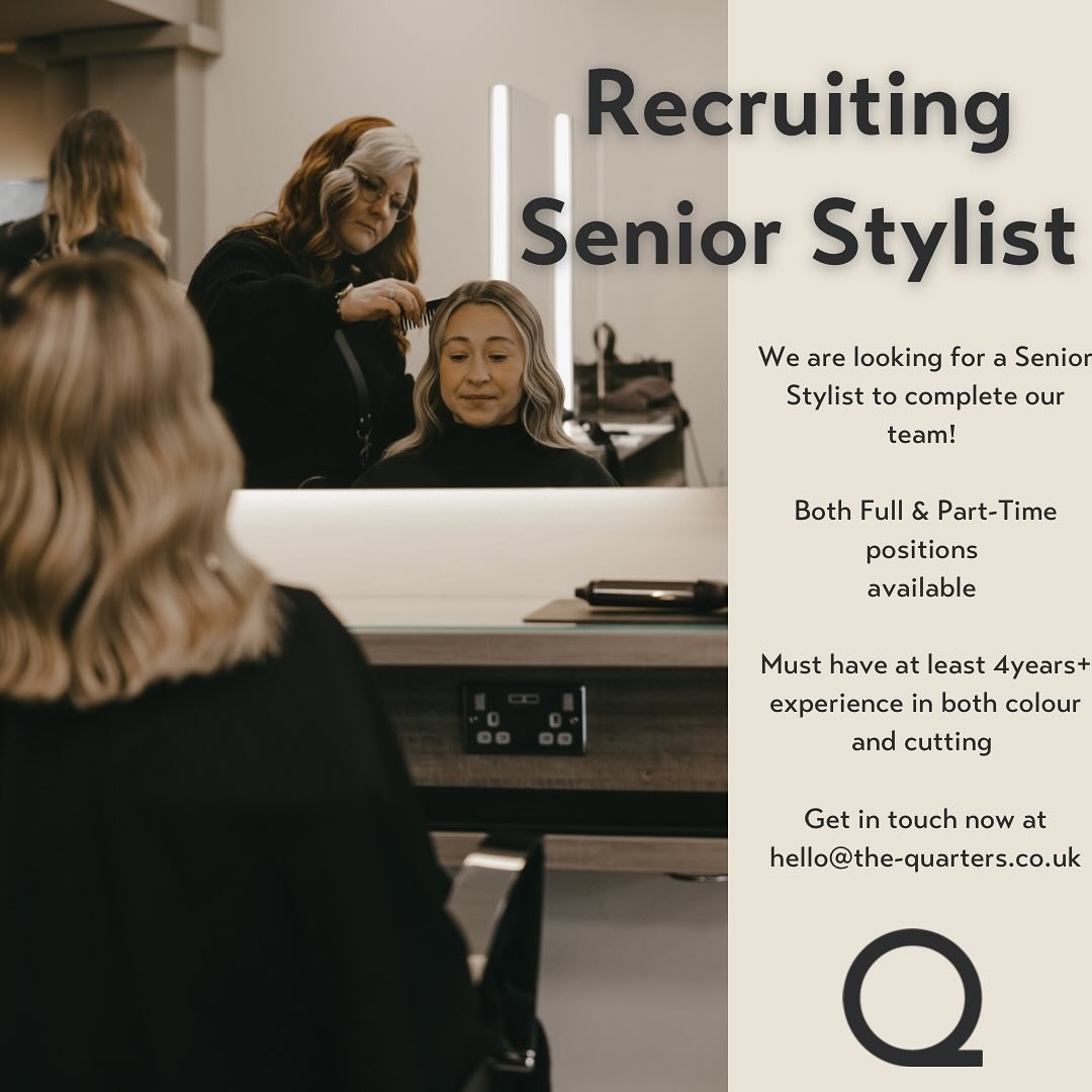 We are looking for a Senior Stylist to complete our team ✨ 

We are a super busy village salon with a diverse client base looking for a stylist to fit that diversity! 
.
.
.
#seniorstylistjob #surreyhairsalon #easthorsley