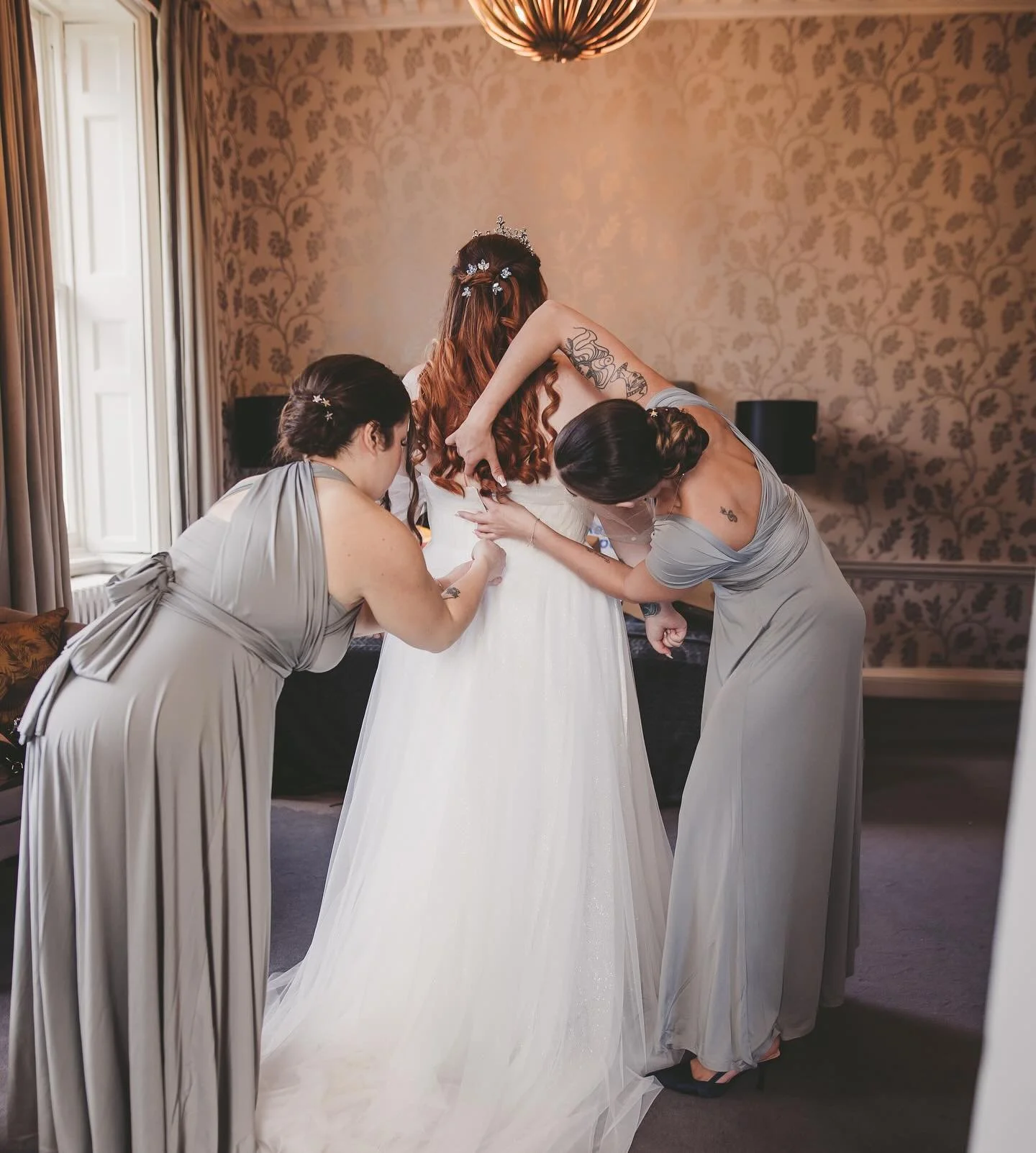 Marie &amp; Katy had the absolute honour of being part of the beautiful Skylar&rsquo;s wedding day ✨ 

Marie has done Skylar&rsquo;s hair since she was 13 so it was a pretty special occasion, Katy did some beautiful buns for her bridesmaids 💕 
.
.
.