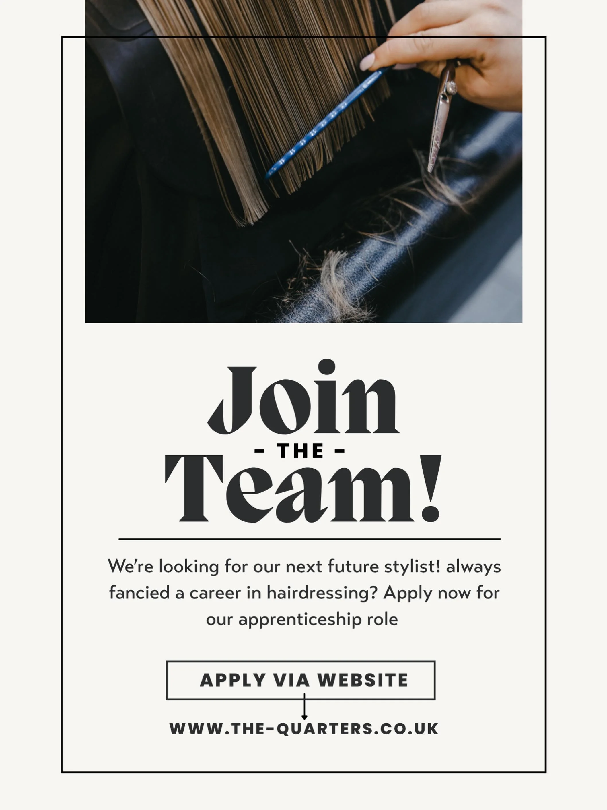 ✨ We&rsquo;re Hiring! ✨

Are you passionate about hair, beauty, and creativity? We&rsquo;re looking for a motivated Hairdressing Apprentice to join our friendly salon team! 💇&zwj;♀️✂️

This is a fantastic opportunity to learn from experienced stylis