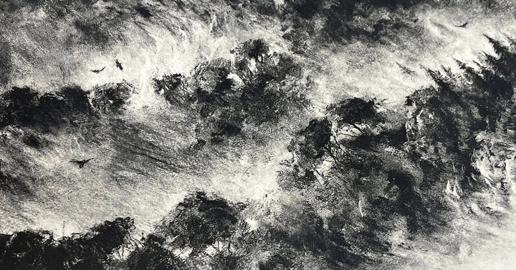 A special mention goes to Pejac&rsquo;s favourite hand-finished detail: birds. Whether flying distantly in &ldquo;A Forest&rdquo;, playing in &ldquo;Love Letter&rdquo; or eating at the feet of &ldquo;Scattercrow&rdquo;, in each artwork they show thei