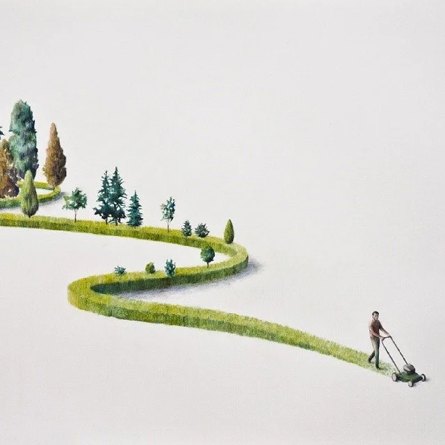 Happy New Year with this early &ldquo;Grass maker&rdquo;!
We chose this image as a wish for humanity to understand what really matters to grow. 

&copy; PEJAC &bull; @pejac_art 
 
.
.
.

#Pejac #PejacCollectors #PejacArt #artwithmeaning #newyear #nat