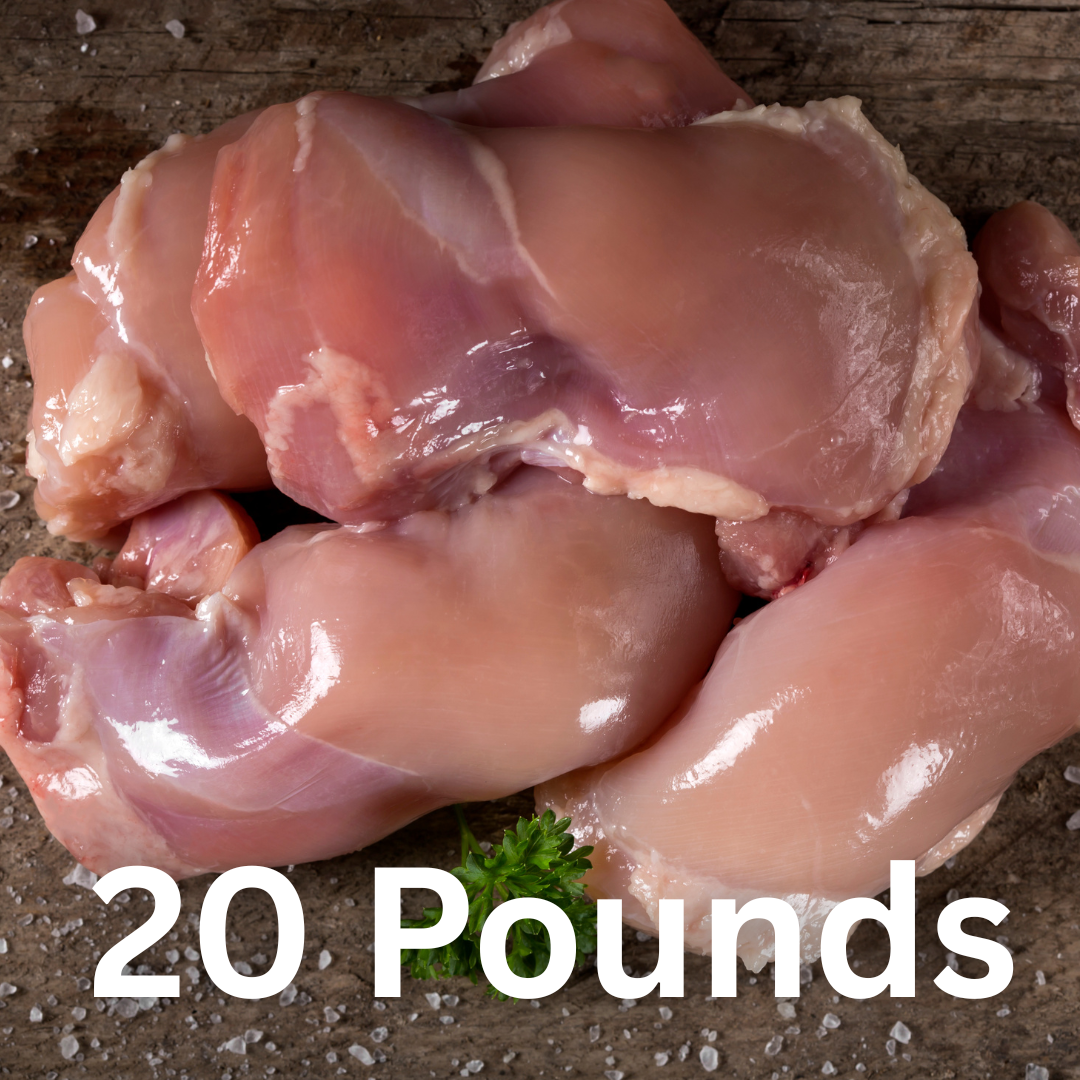 Bulk 20 Pounds Boneless Chicken Thighs