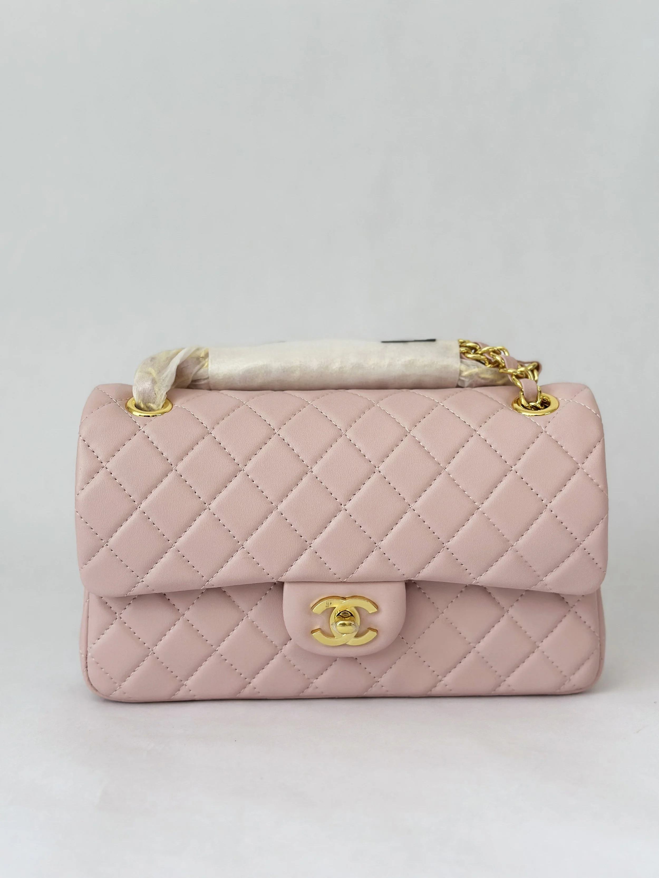 Quilted Double Flap Handbag