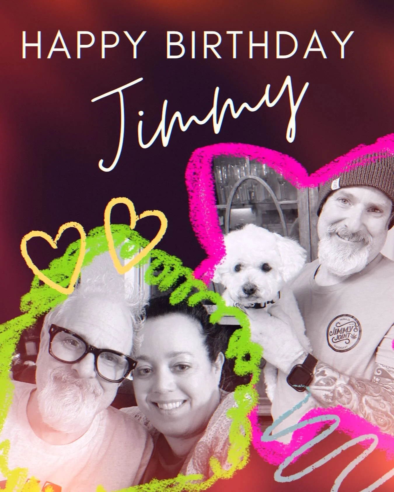 Happy Birthday to the heart &amp; soul of our operation @jimmysjointpaonia ~ the man, the myth, the legend&hellip; JIMMY DREAD! We love you @djdubbalicious &hearts;️💛💚