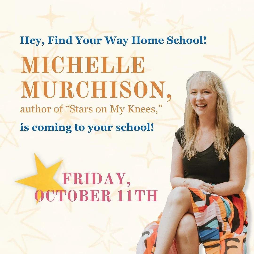 ⭐️ Hey, Find Your Way Home School!

I&rsquo;ll be reading to you this Friday and I can&rsquo;t wait to meet you! 

You can buy &ldquo;Stars on My Knees&rdquo; at https://tinyurl.com/StarsSchoolVisits and I&rsquo;ll bring yours to school. See you soon