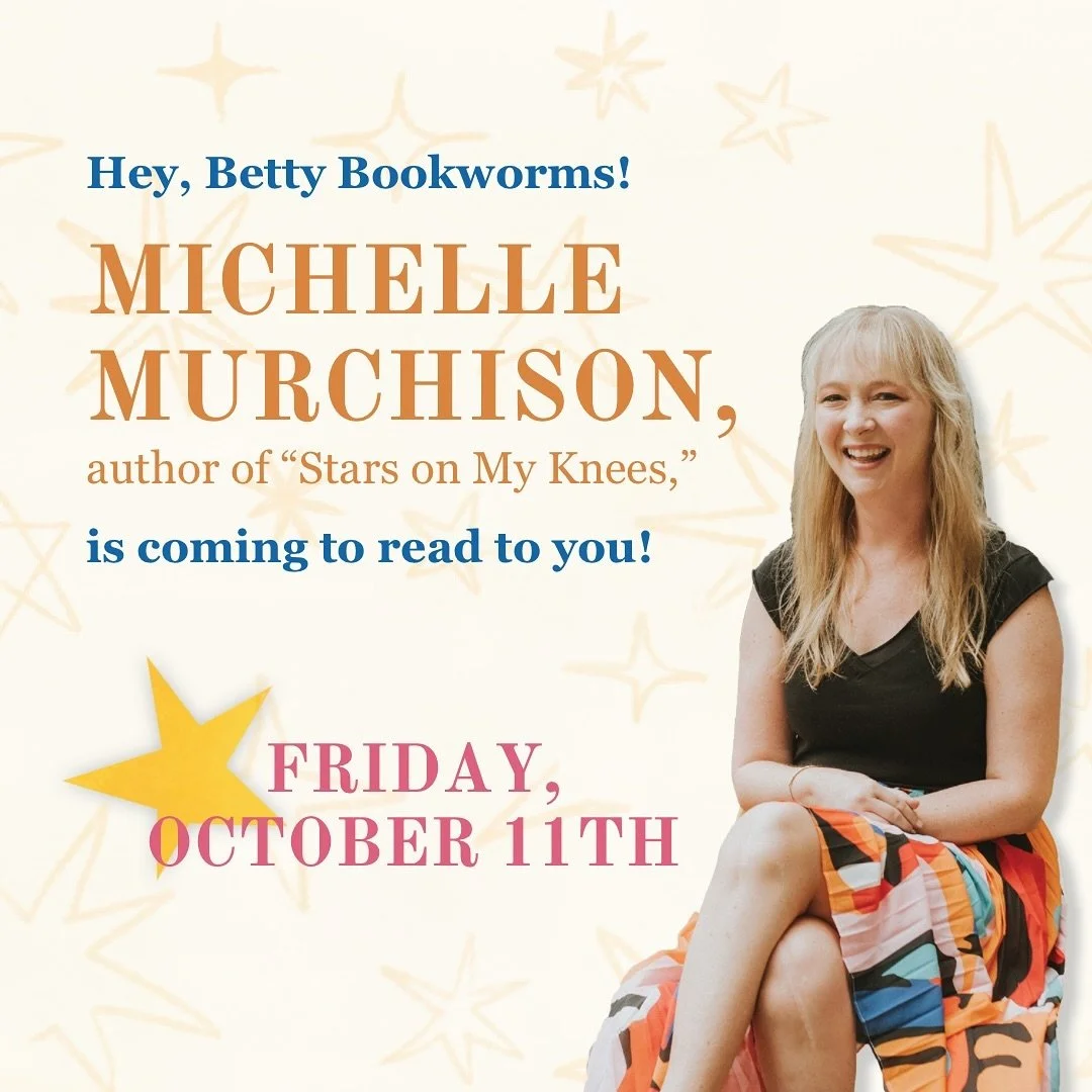 ⭐️ Hey, Betty Bookworms! @bettybymoxie 

I&rsquo;m coming this Friday to my FAVORITE storytime and this time, I&rsquo;ll be reading my book &ldquo;Stars on My Knees!&rdquo;

See you this beautiful fall Friday for stories, coloring, and @giddycoffee ☕