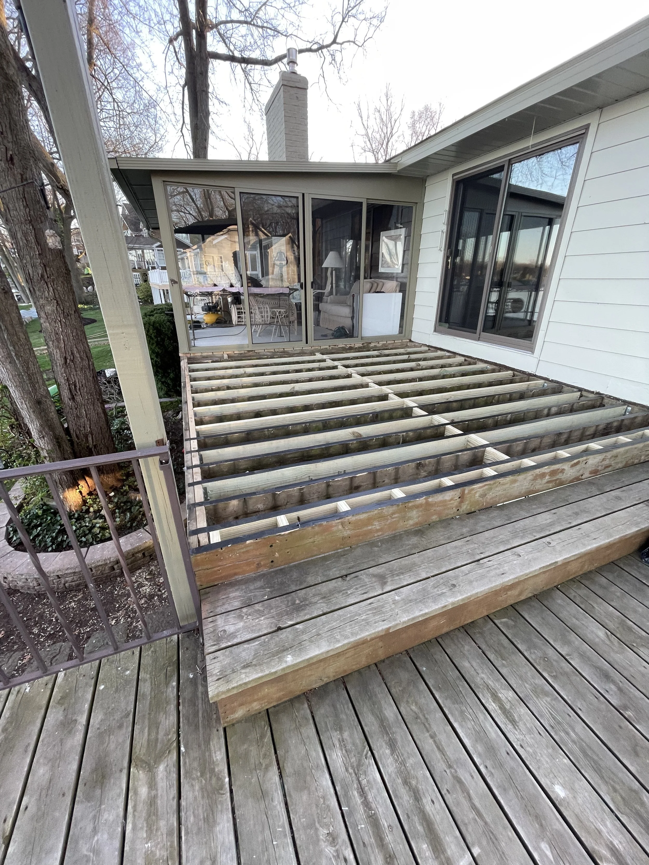 Re-skin Framing includes an inspection and doubling up joists