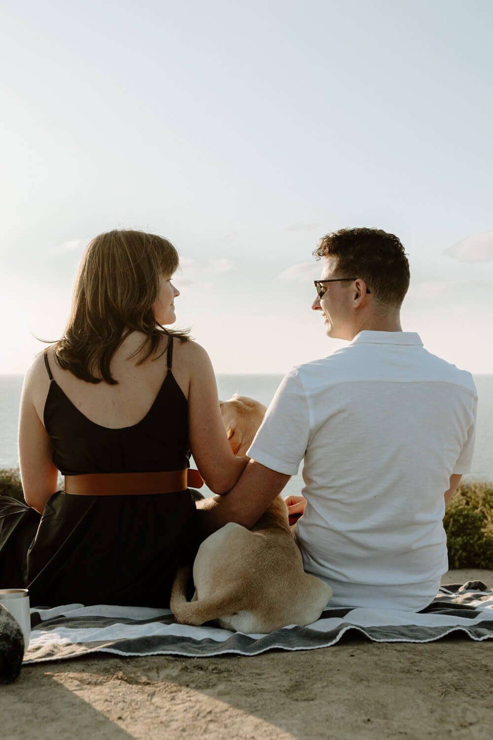 Del-Mar-Engagement-Shoot-at-Sunset-with-Dog