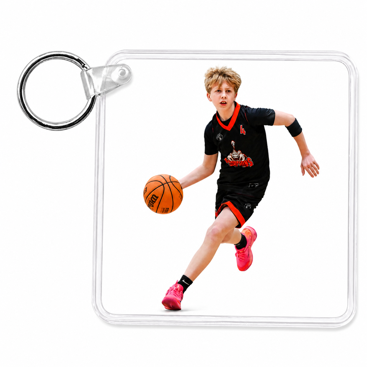 Scorpions Basketball Keyring: Team Spirit Square Keychain
